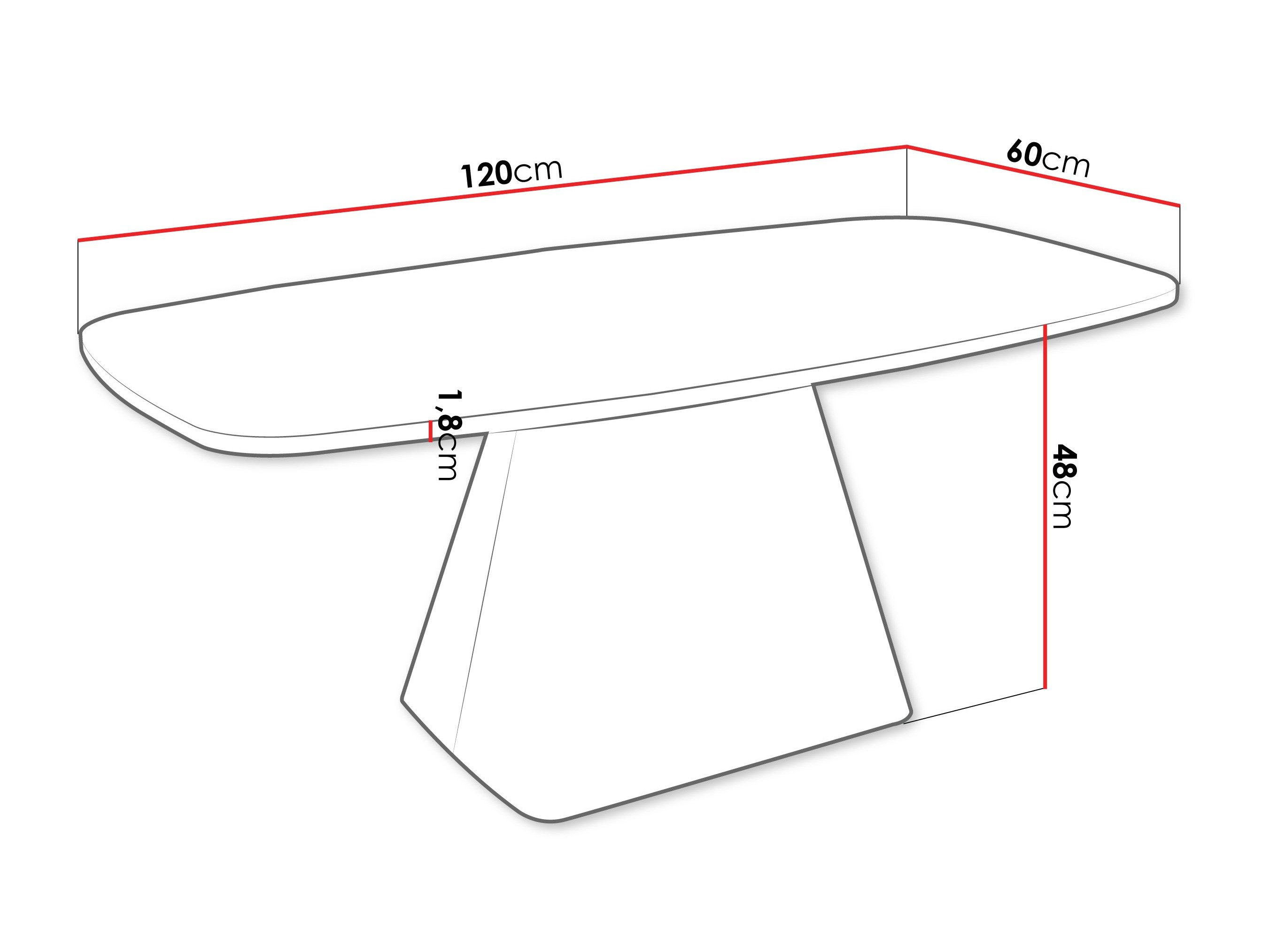 Table basse Oswego 158 (Blanc + Cachemire)