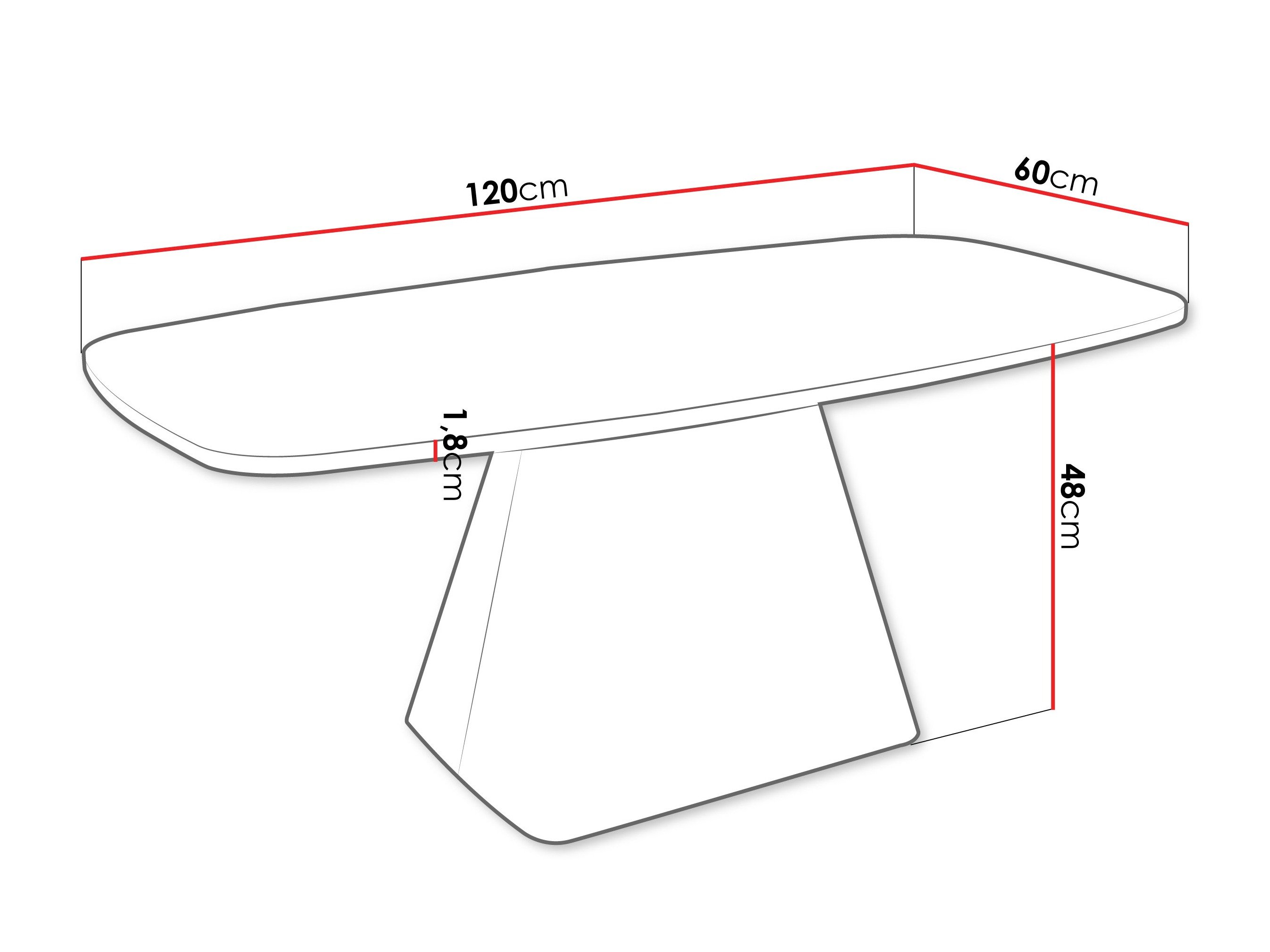 Table basse Oswego 158 (Clair bois + Cachemire)