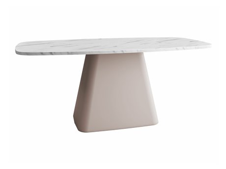 Table basse Oswego 158 (Marbre blanc + Cachemire)