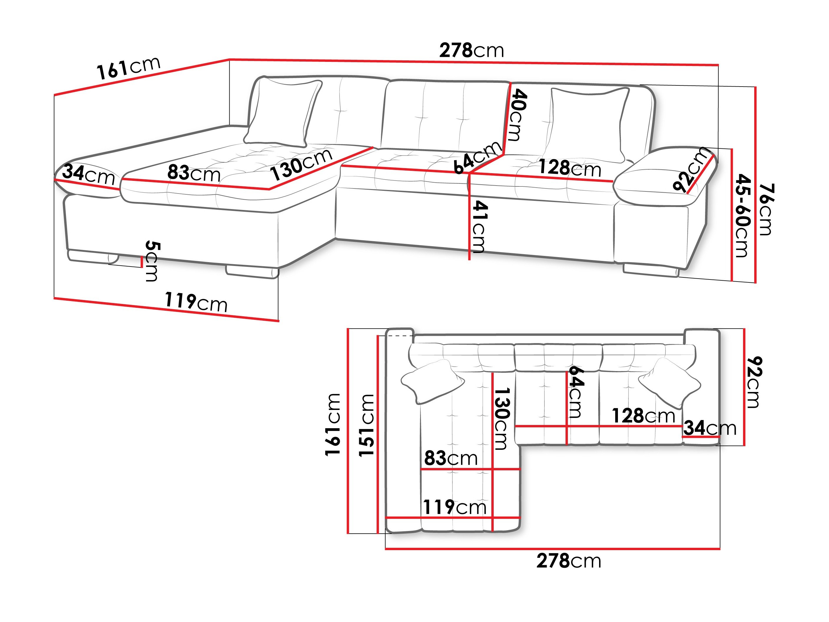 Canapé d'angle Comfivo Serenitas (Maya 07 + Maya 02)