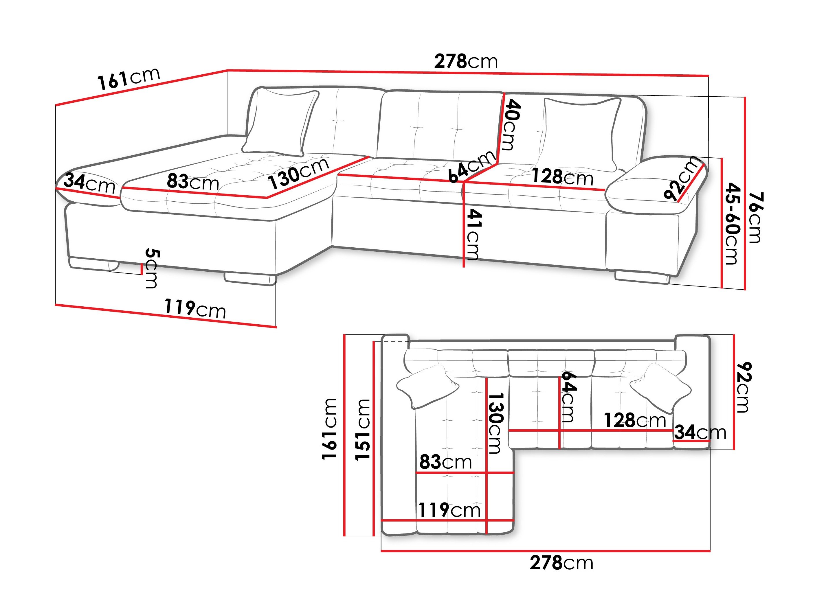 Canapé d'angle Comfivo Serenitas (Maya 07 + Maya 02)
