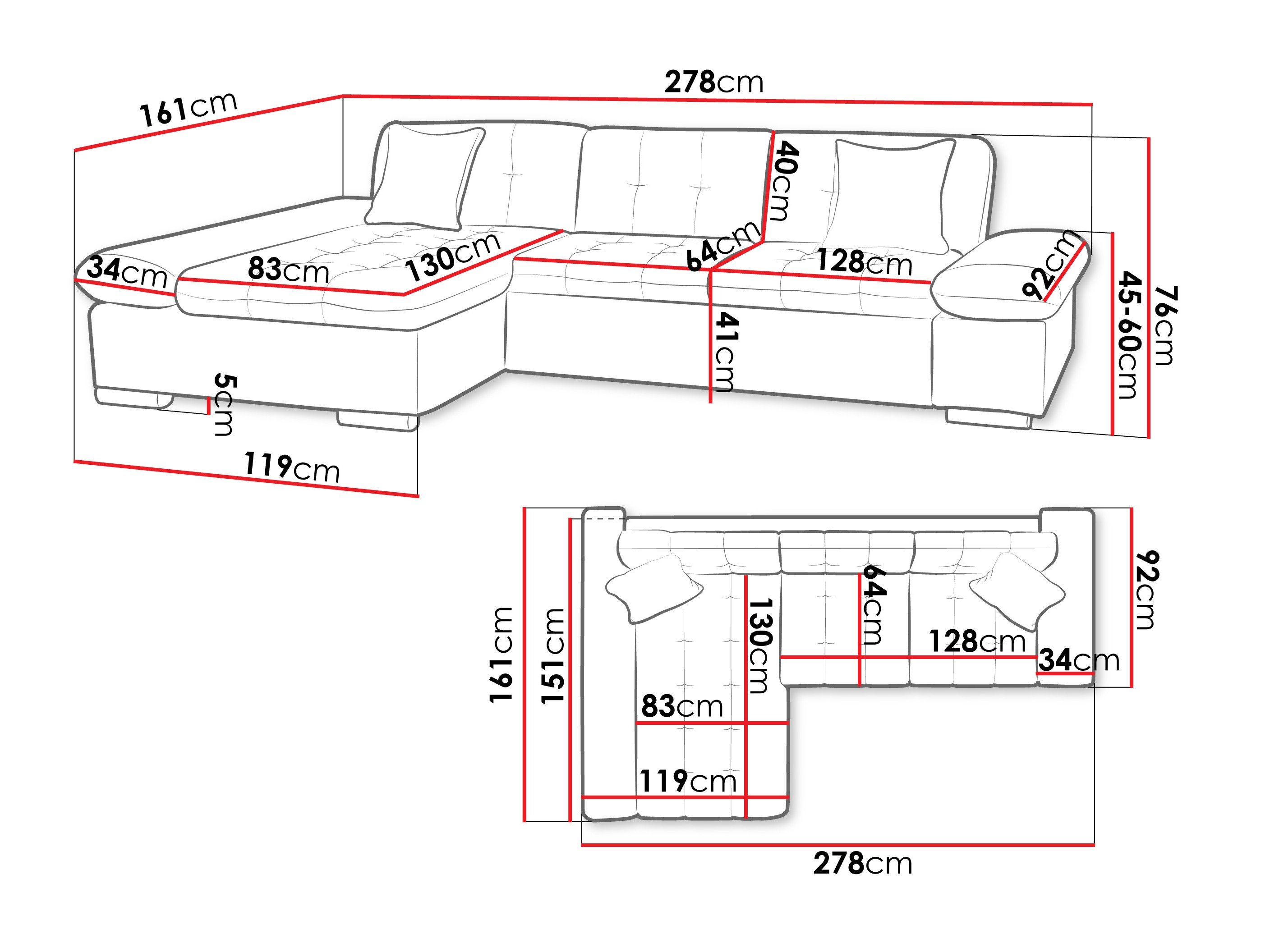 Canapé d'angle Comfivo Serenitas (Piano 02)