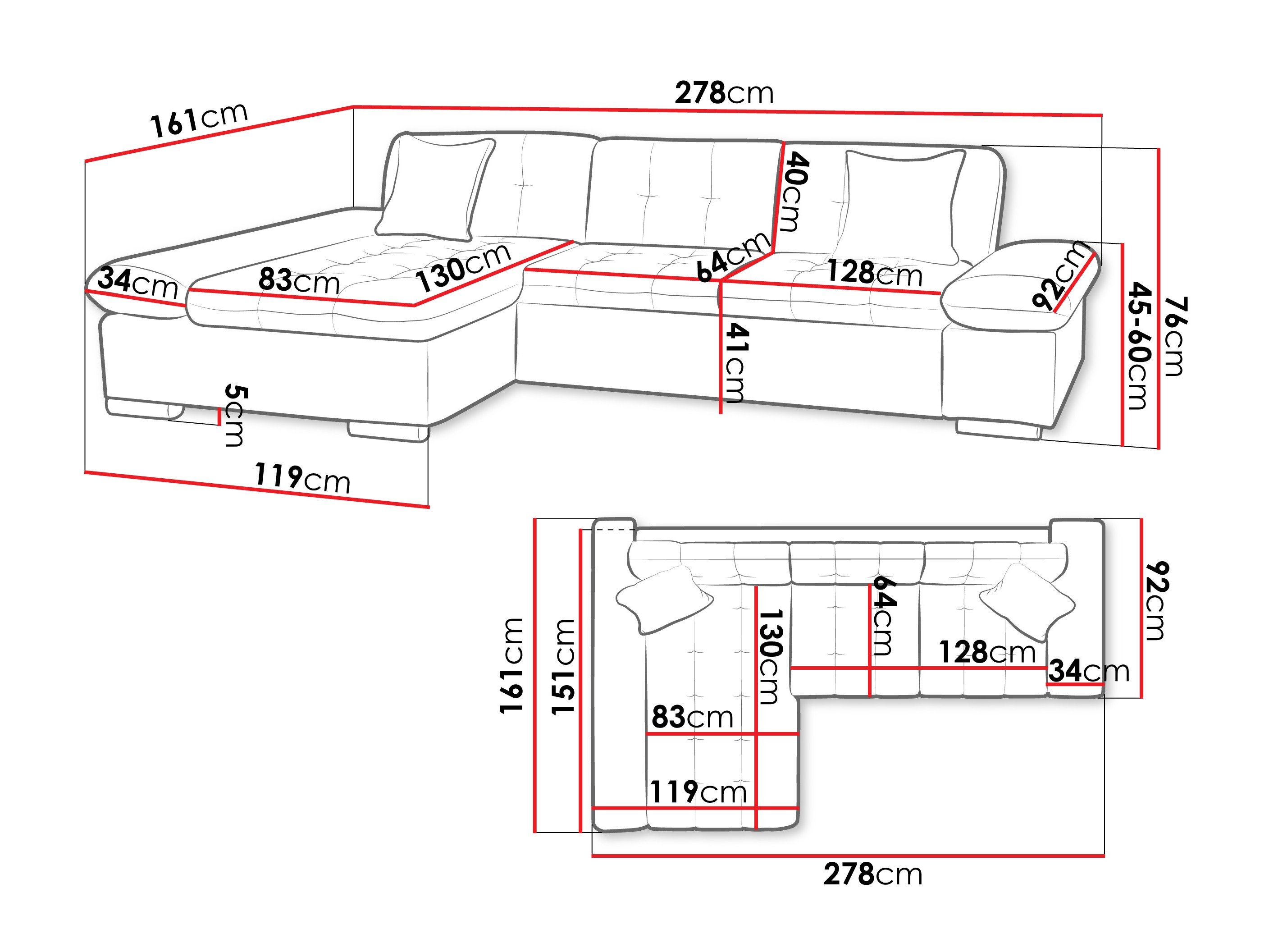 Canapé d'angle Comfivo Serenitas (Zoya 13)