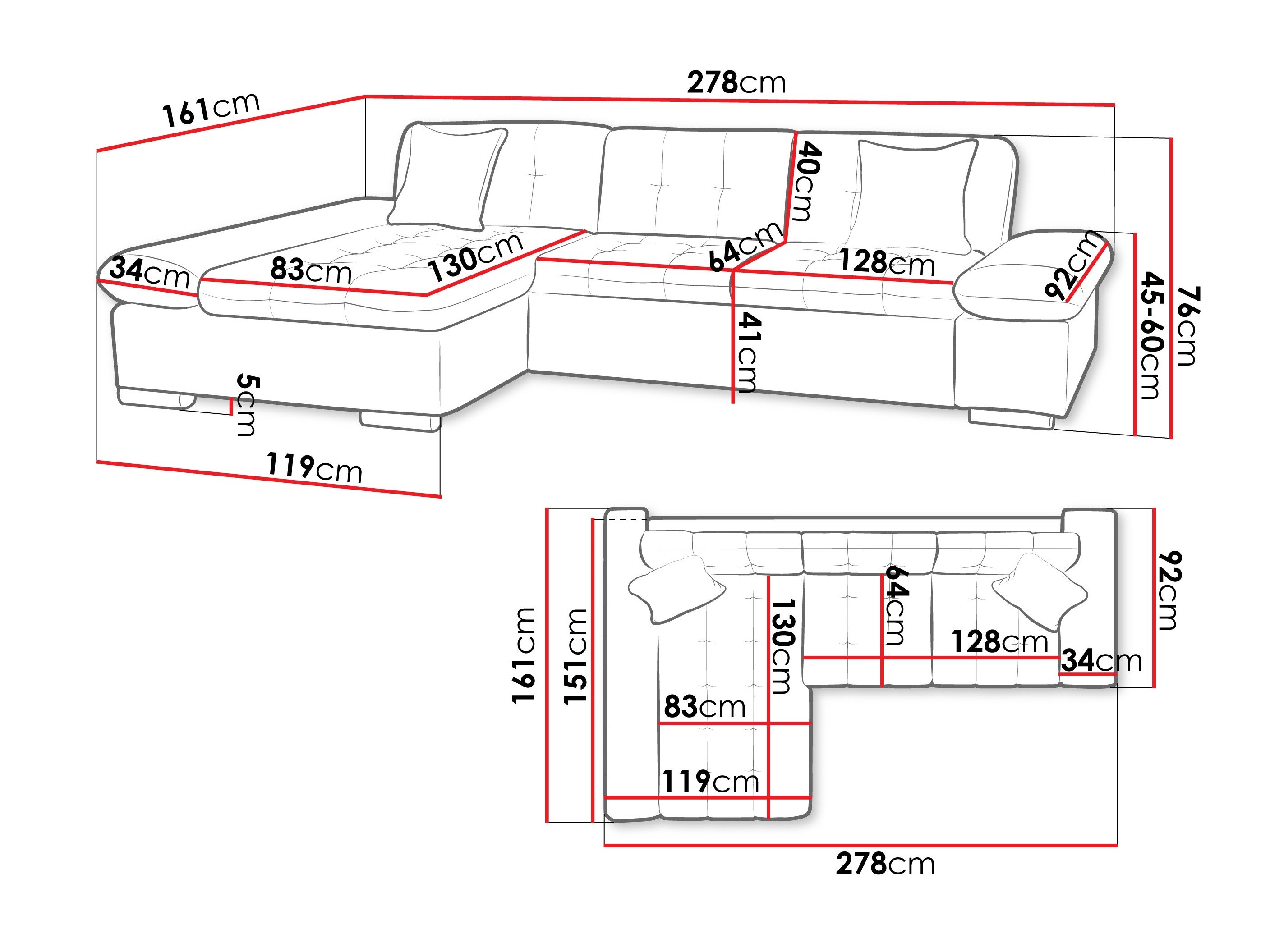 Canapé d'angle Comfivo Serenitas (Zoya 13)
