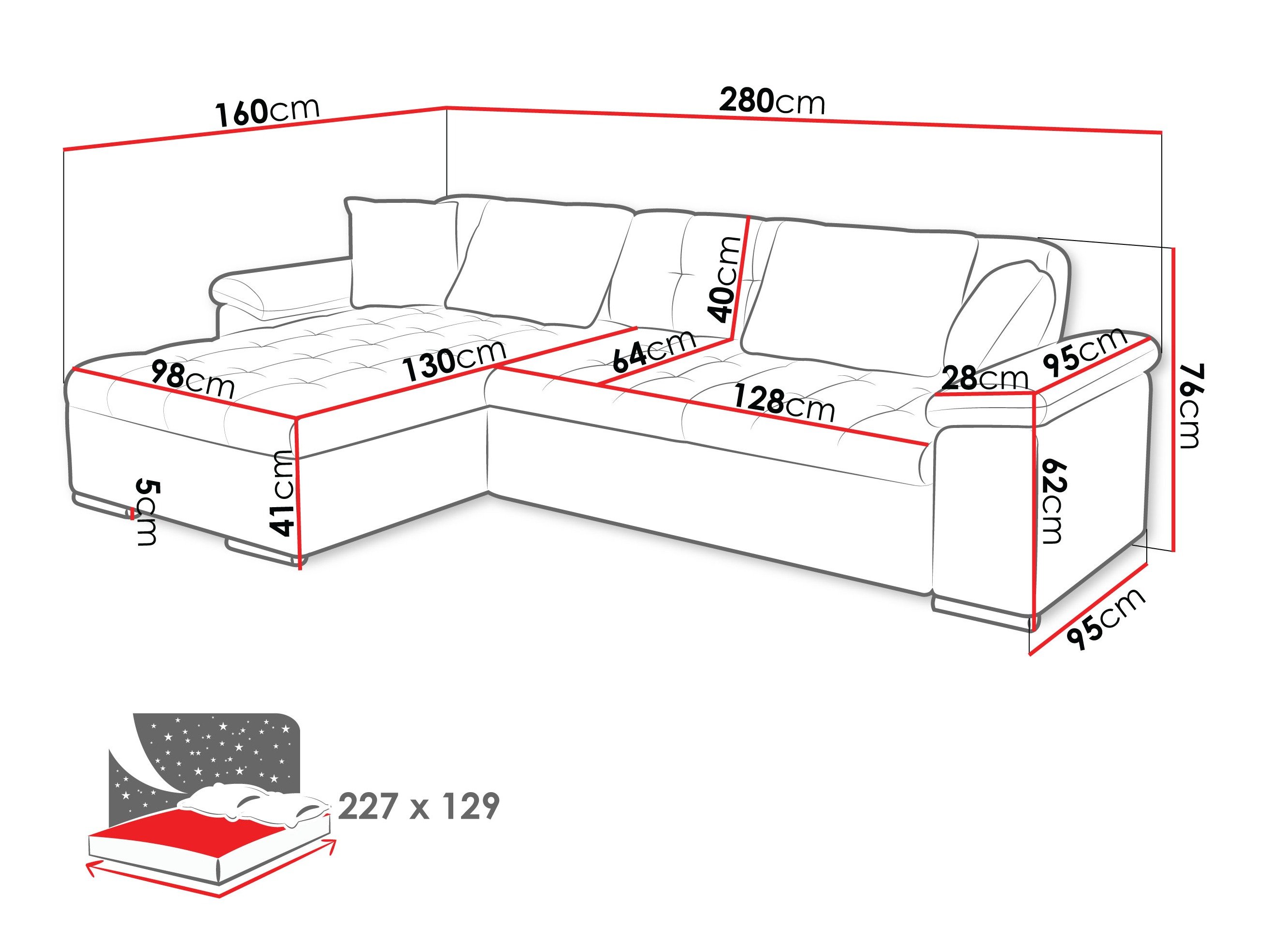 Canapé d'angle Comfivo Mica II (Corbett 21)