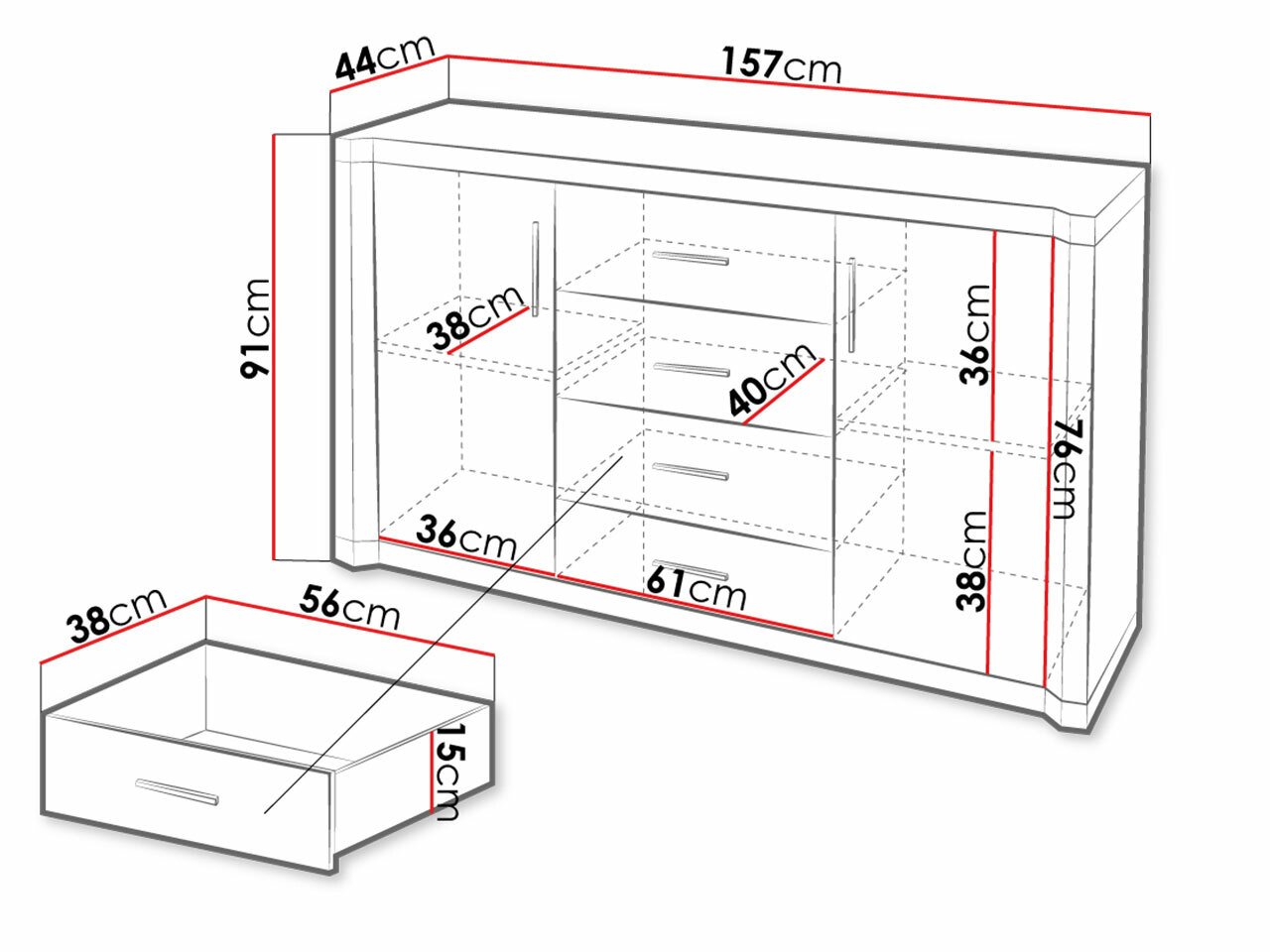 Commode Lorelie 100 (Truffe chêne)