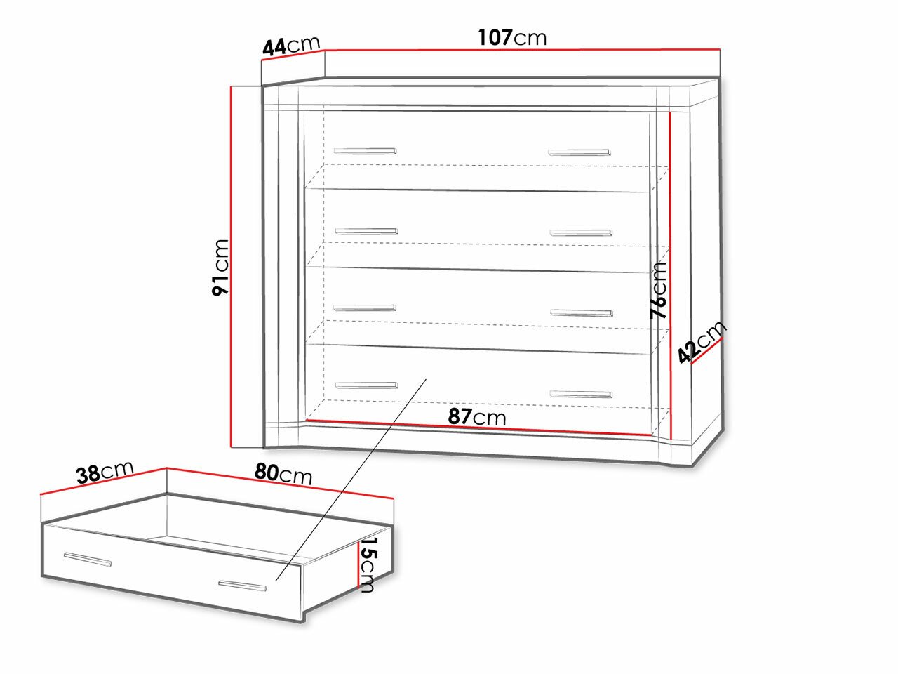 Commode Lorelie 101 (Sonoma chêne)