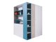 Armoire d'angle Camteso 113 (Blanc + Chêne + Turquoise)