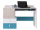 Bureau Camteso 107 (Blanc + Chêne + Turquoise)