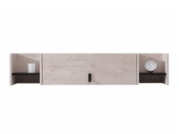 Étagère murale Camteso 110 (Noir + Chêne + Beige)