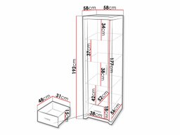 Armoire Lorelie 117 (Truffe chêne)
