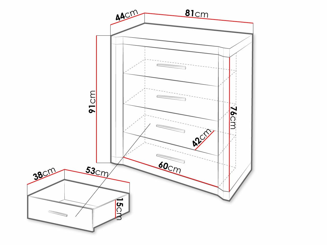 Commode Lorelie 103 (Sonoma chêne)