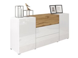 Commode Sarasota 191 (Blanc + Chêne wotan)