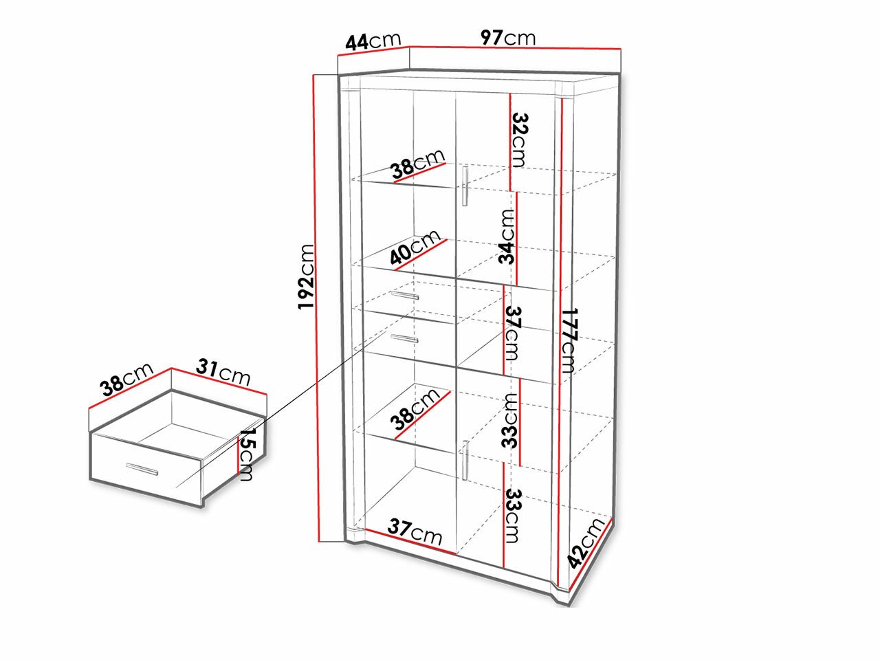 Étagère Lorelie 120 (Truffe)
