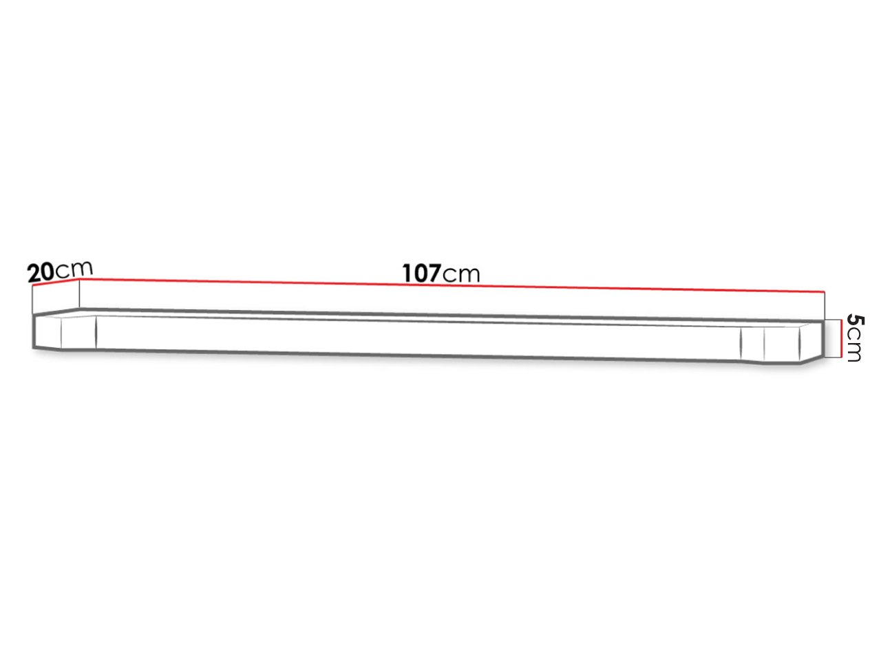 Étagère murale Lorelie 109 (Sonoma chêne)