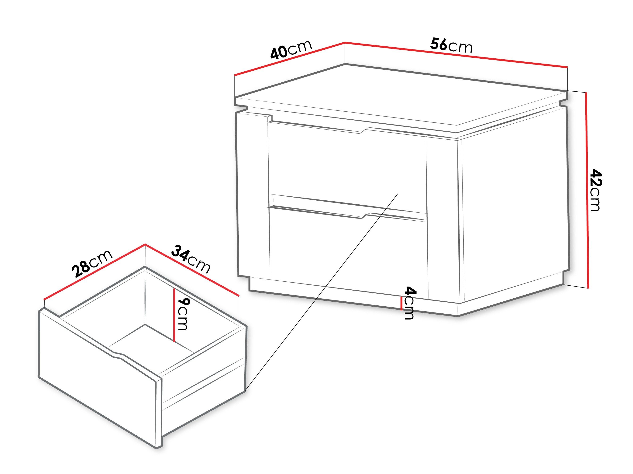 Table de chevet Comfivo Ovitas