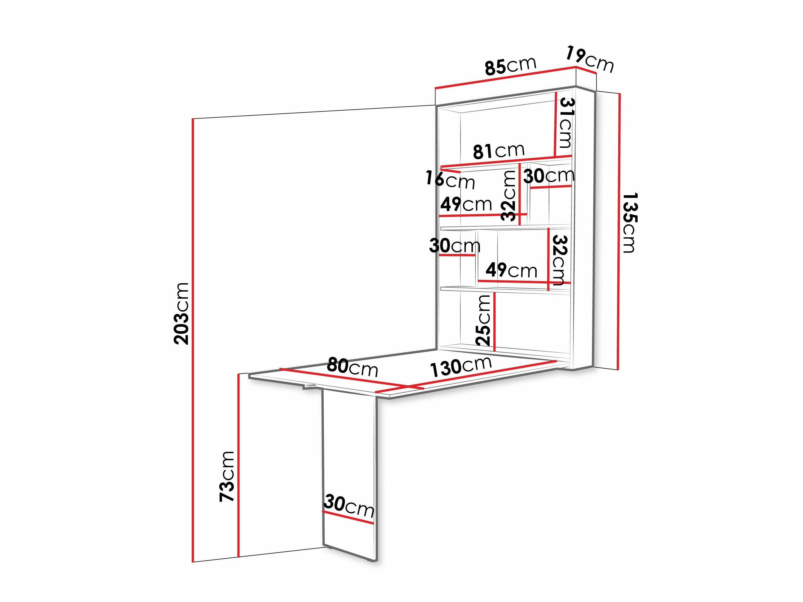 Table pliante Hartford 428 (Noir + Chêne wotan)