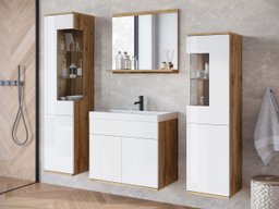 Ensemble de salle de bain Sarasota 194 (Chêne wotan + Blanc brillant)