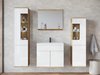 Ensemble de salle de bain Sarasota 194 (Chêne wotan + Blanc brillant)