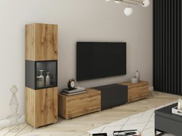 Ensemble de salon Sarasota 192 (Chêne wotan + Graphite)