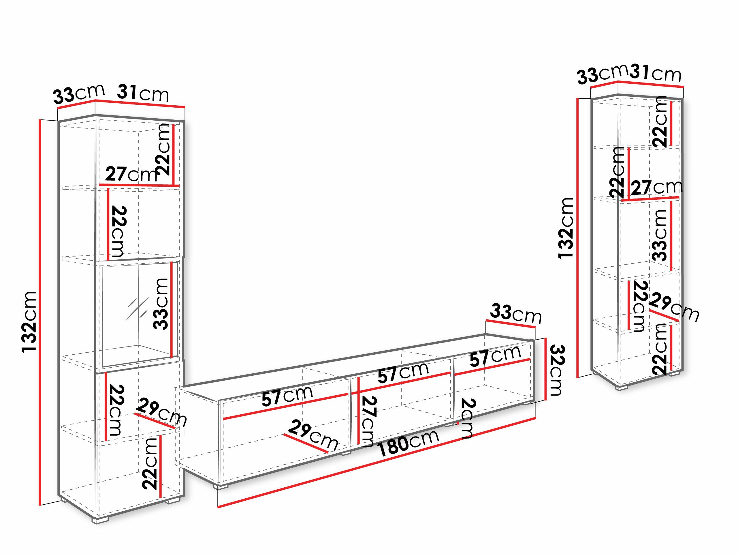 Ensemble de salon Sarasota 193 (Blanc + Blanc brillant)