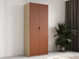 Armoire Austin 387 (Orange + Chêne)