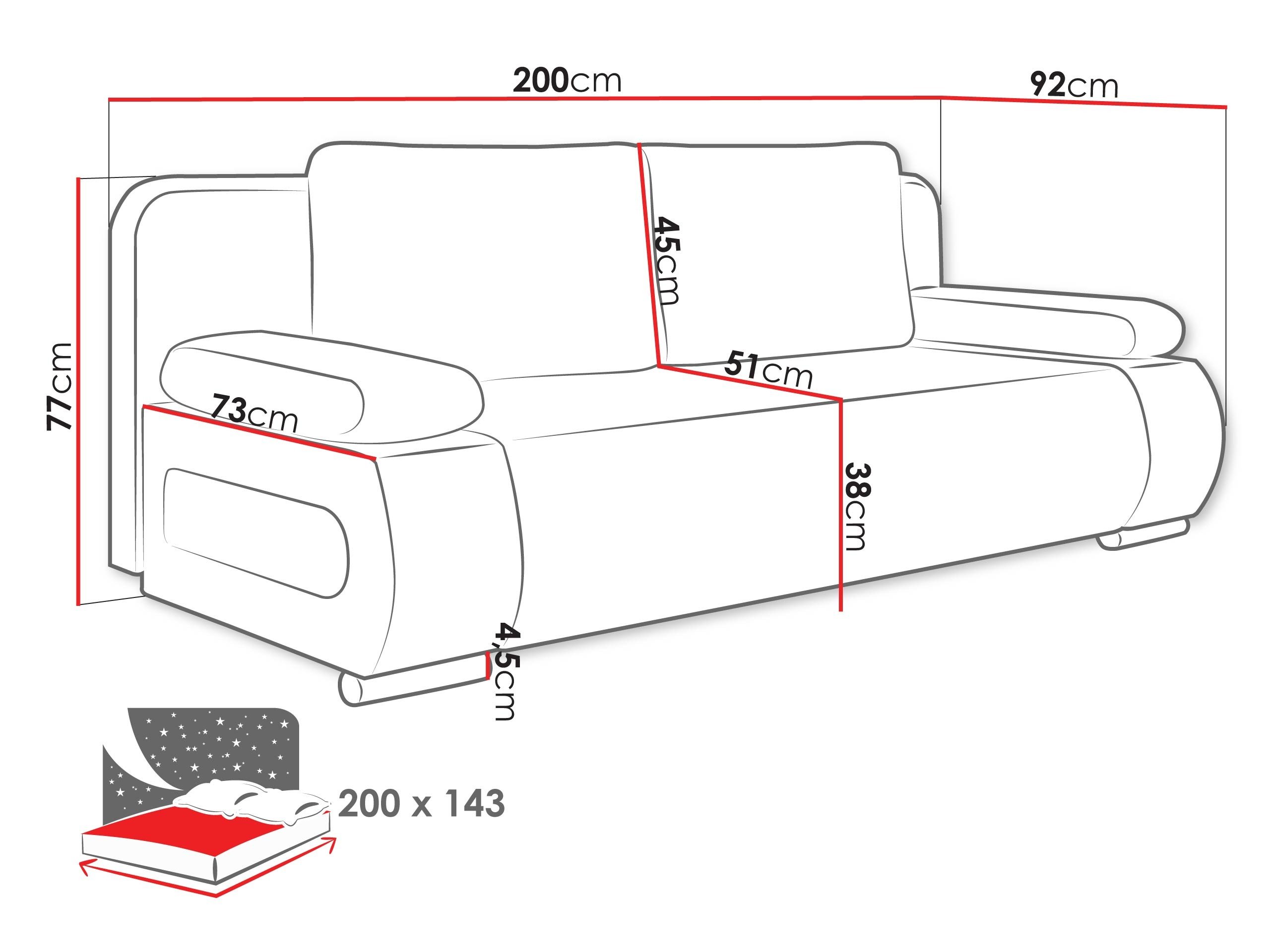 Canapé convertible Comfivo 144 (Nazar 225.02)