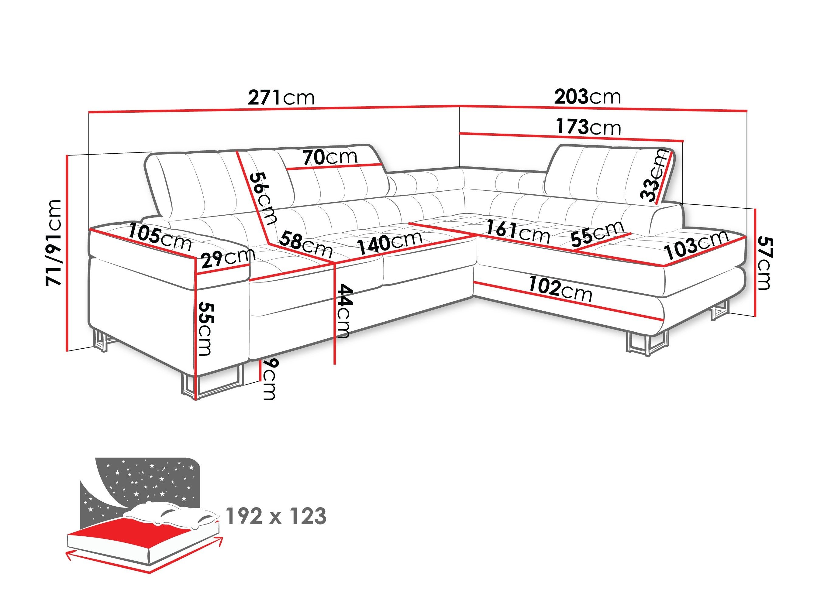 Canapé d'angle Comfivo Anima (Nazar 225.02)