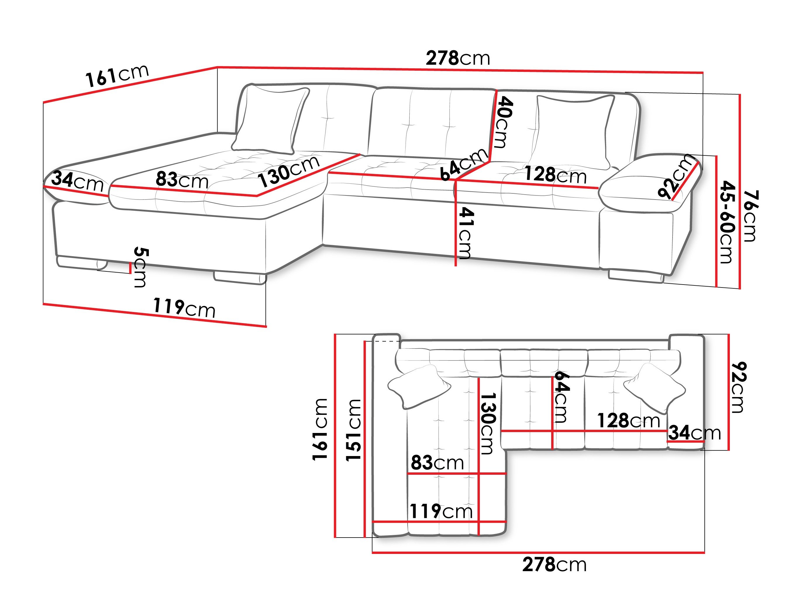 Canapé d'angle Comfivo Serenitas (Nazar 225.06)