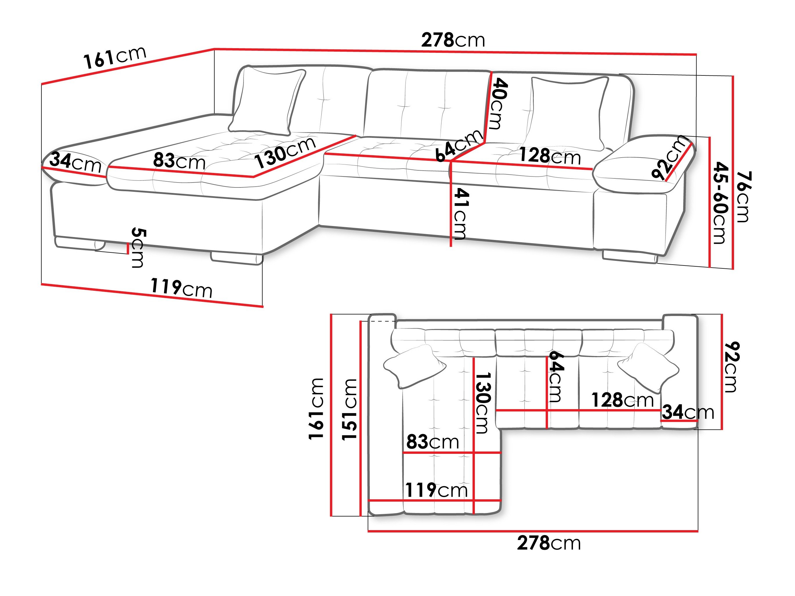 Canapé d'angle Comfivo Serenitas (Sandu 224.02)