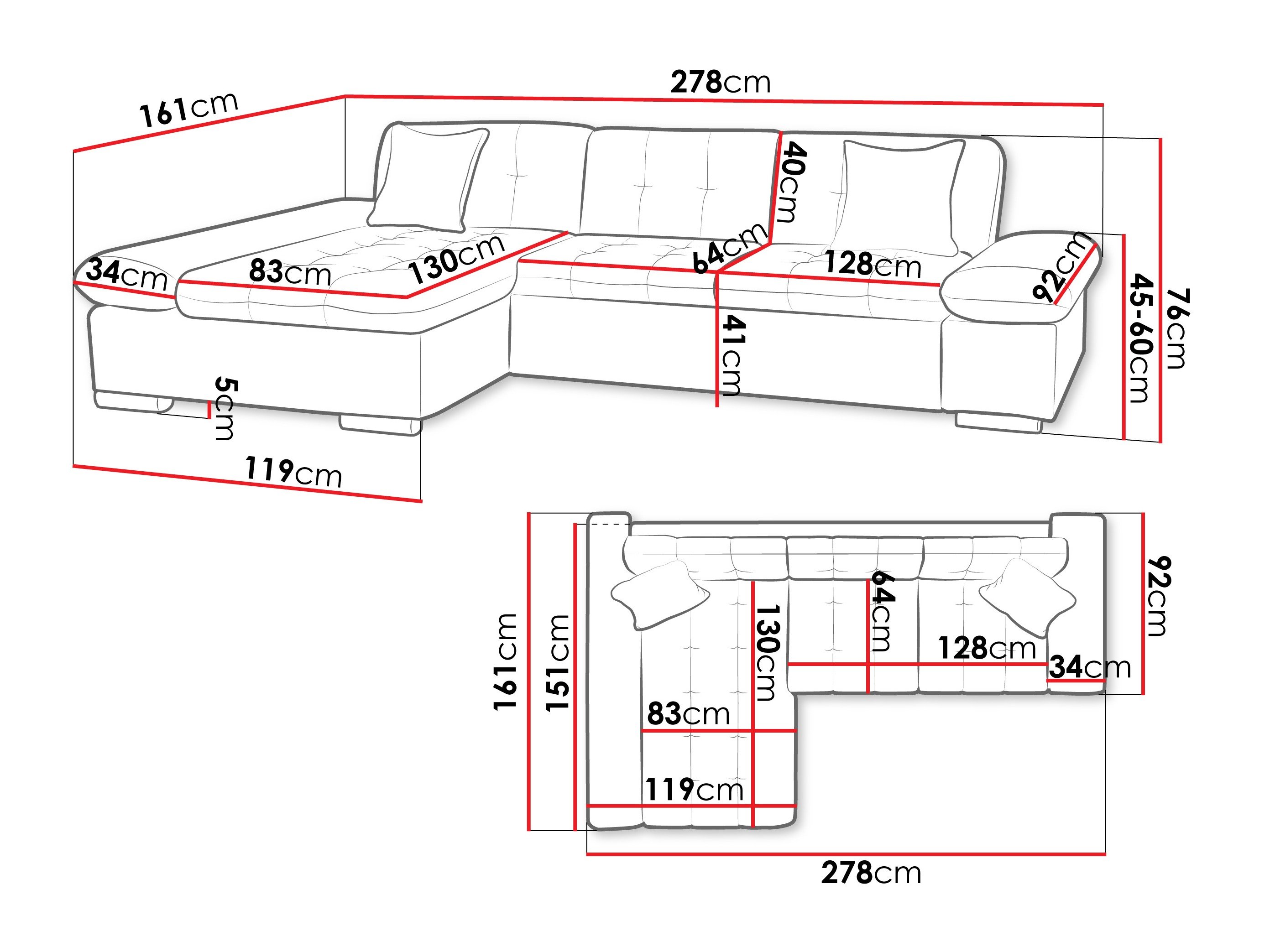 Canapé d'angle Comfivo Serenitas (Sandu 224.02)