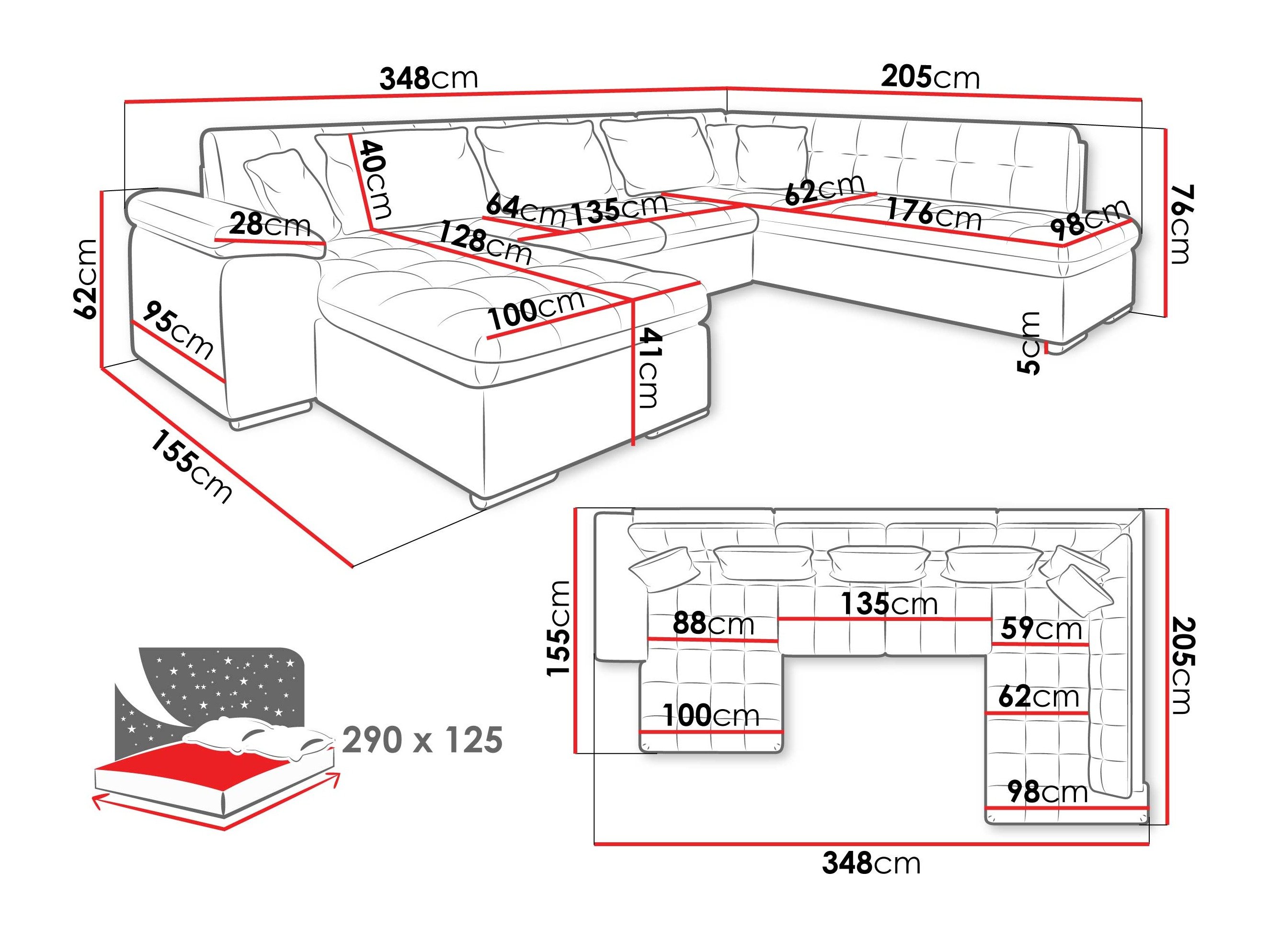 Canapé d'angle Comfivo Gemma (Gauche)
