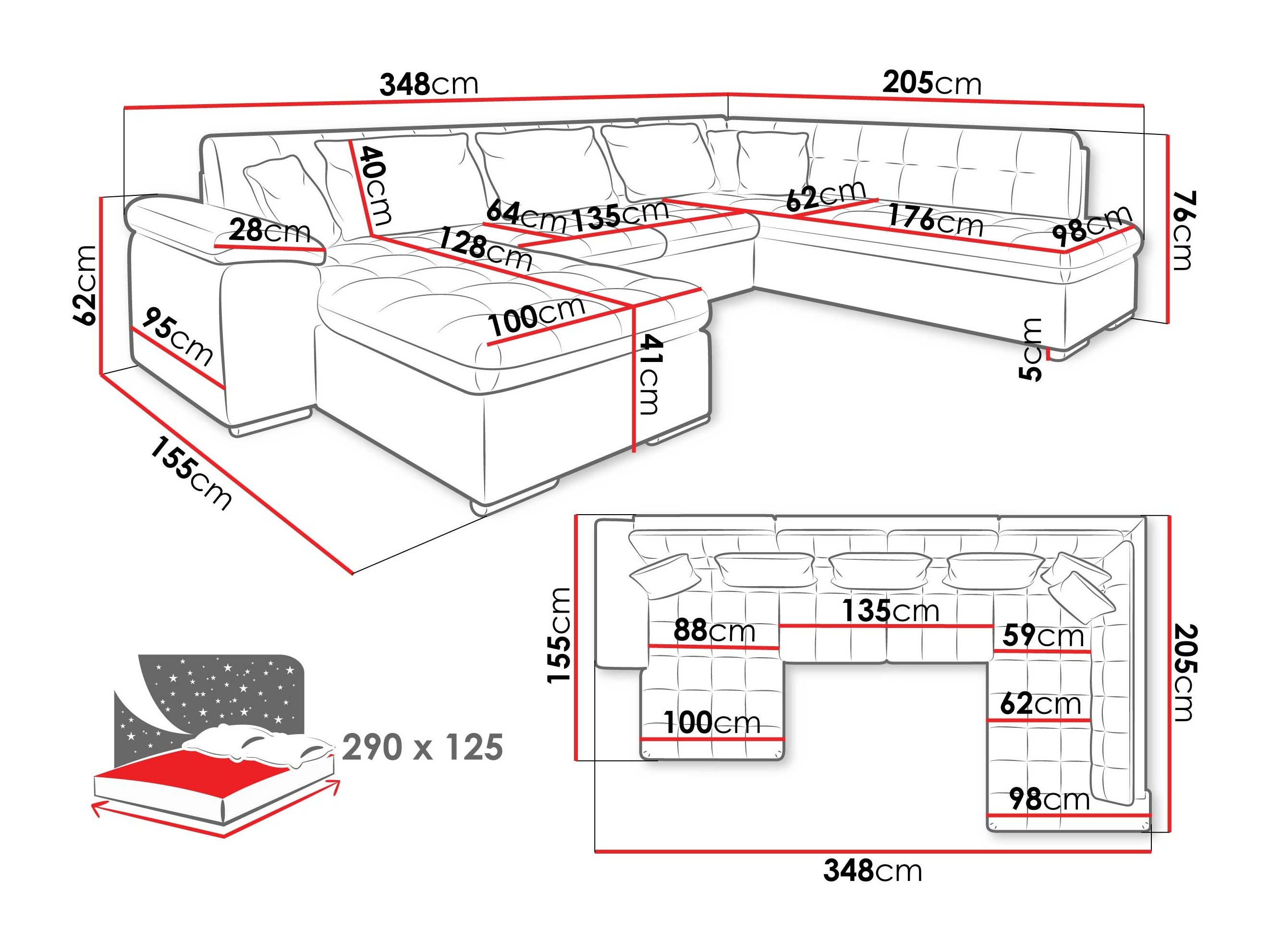 Canapé d'angle Comfivo Gemma II (Gauche)