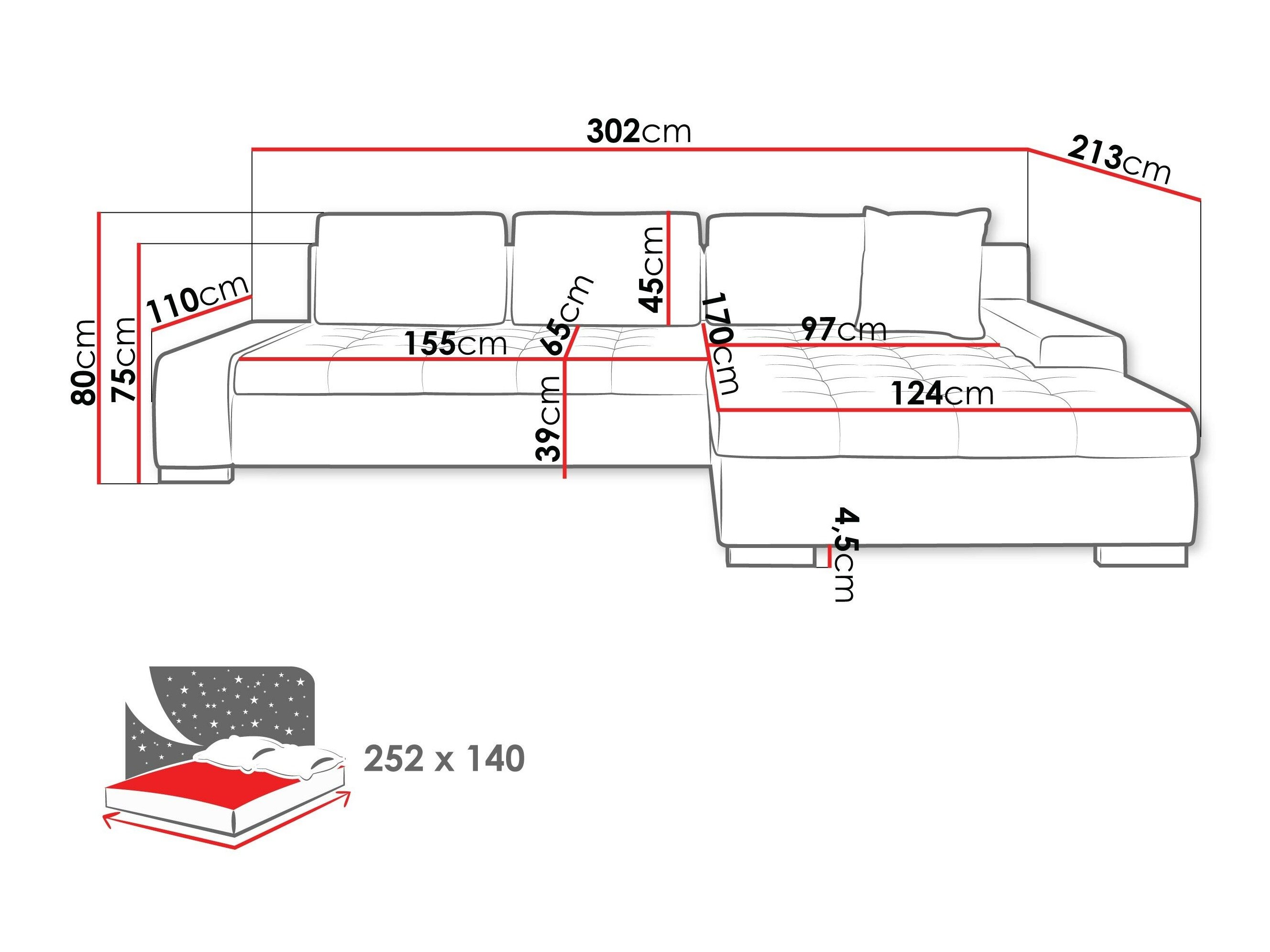 Canapé d'angle Comfivo Nitor II (Rico 12)