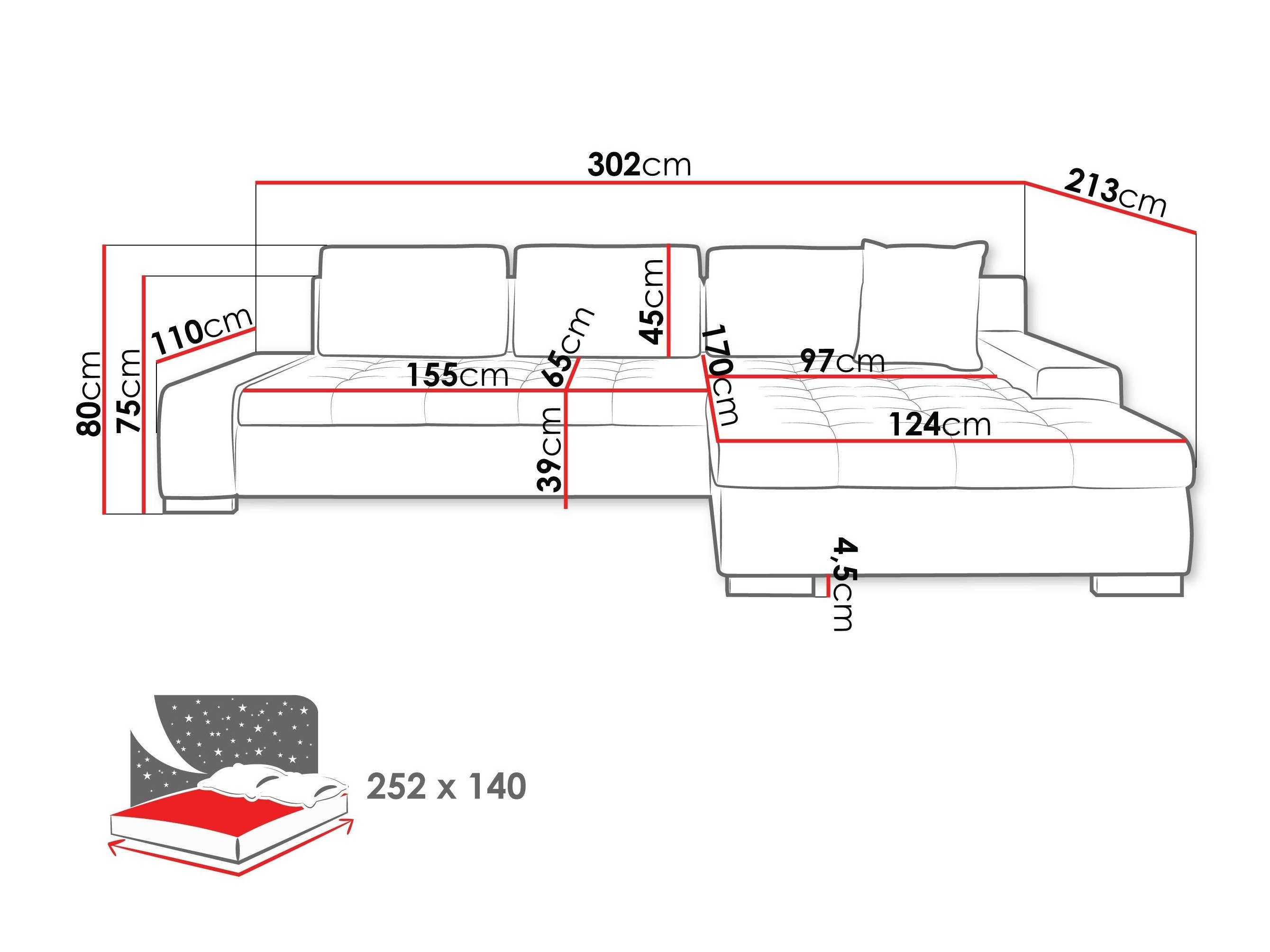 Canapé d'angle Comfivo Nitor II (Soft 017 + Casablanca 2315)