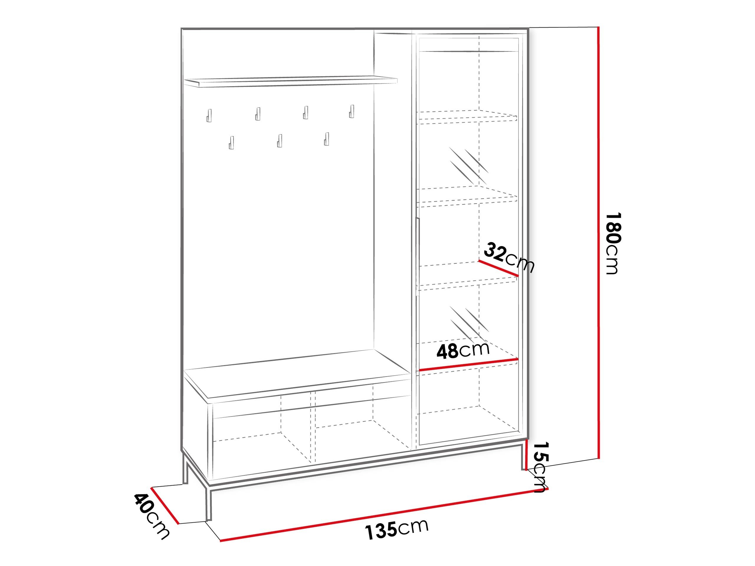 Meuble d'entrée Comfivo Delruva 112 (Noir)