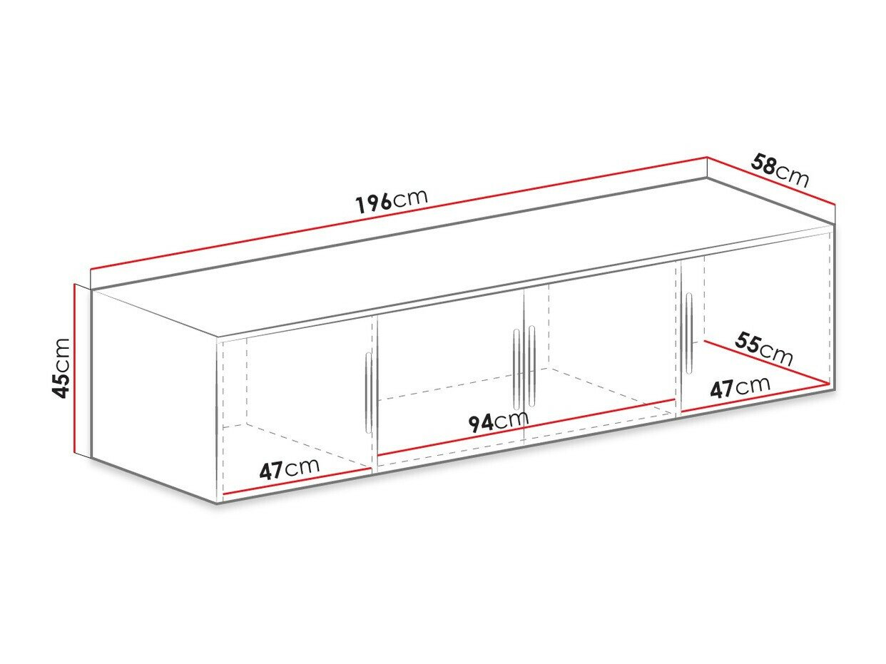 Armoire Dortivu 147 (Chêne wellington)