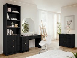 Ensemble de bureau à domicile Comfivo Papilio V (Noir)