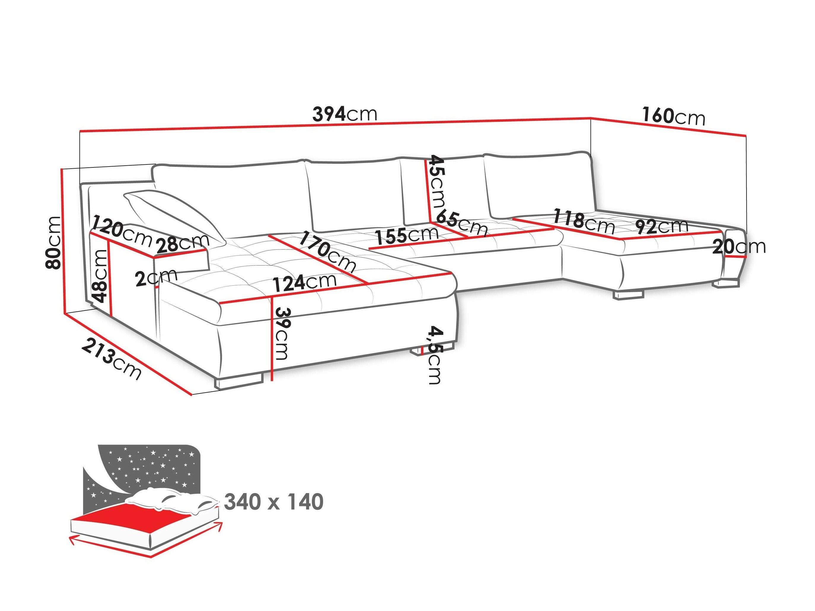 Canapé d'angle Comfivo Oliva I (Baloo 2074)