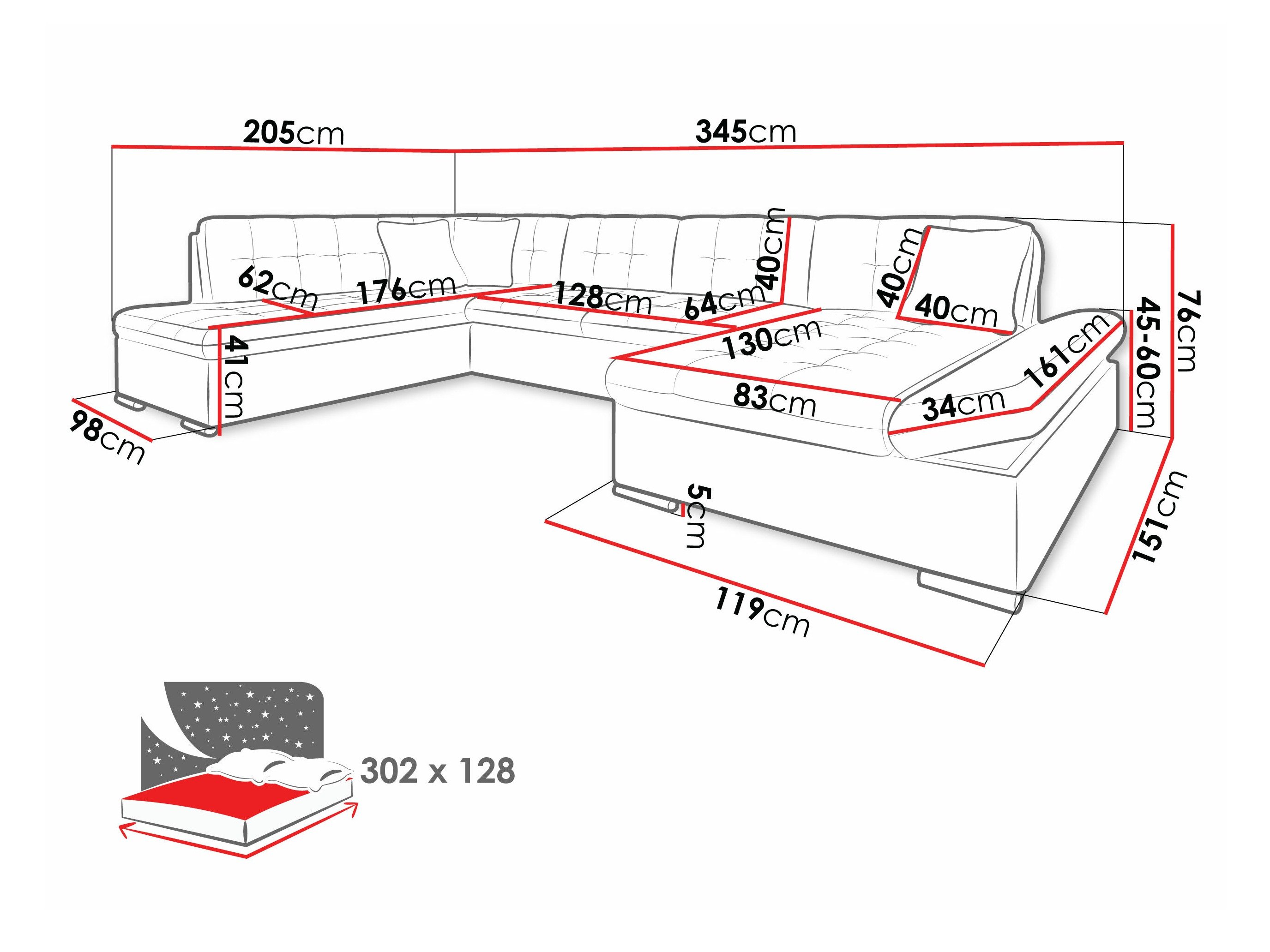 Canapé d'angle Comfivo Tilia I (Soft 017 + Kronos 22 + Kronos 02)