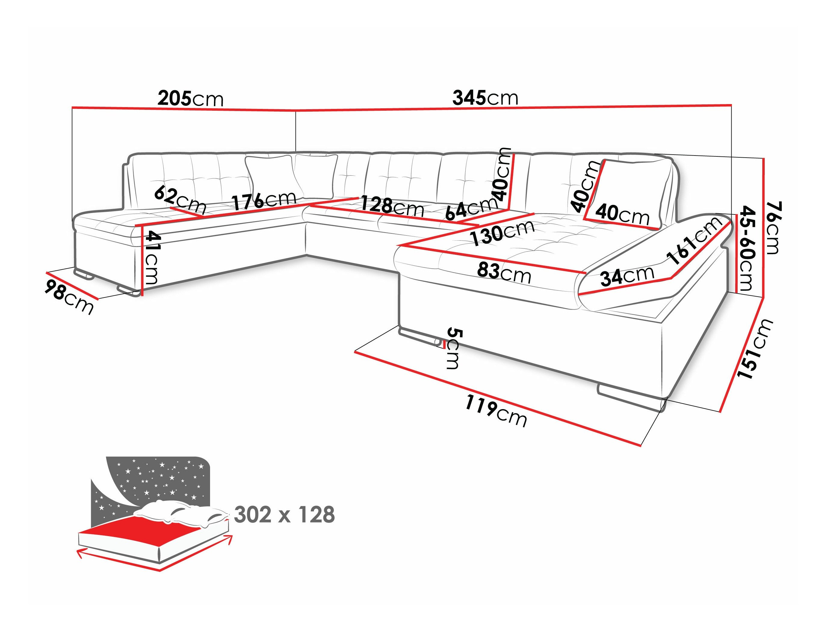 Canapé d'angle Comfivo Tilia I (Wave 05 + Wave 02)