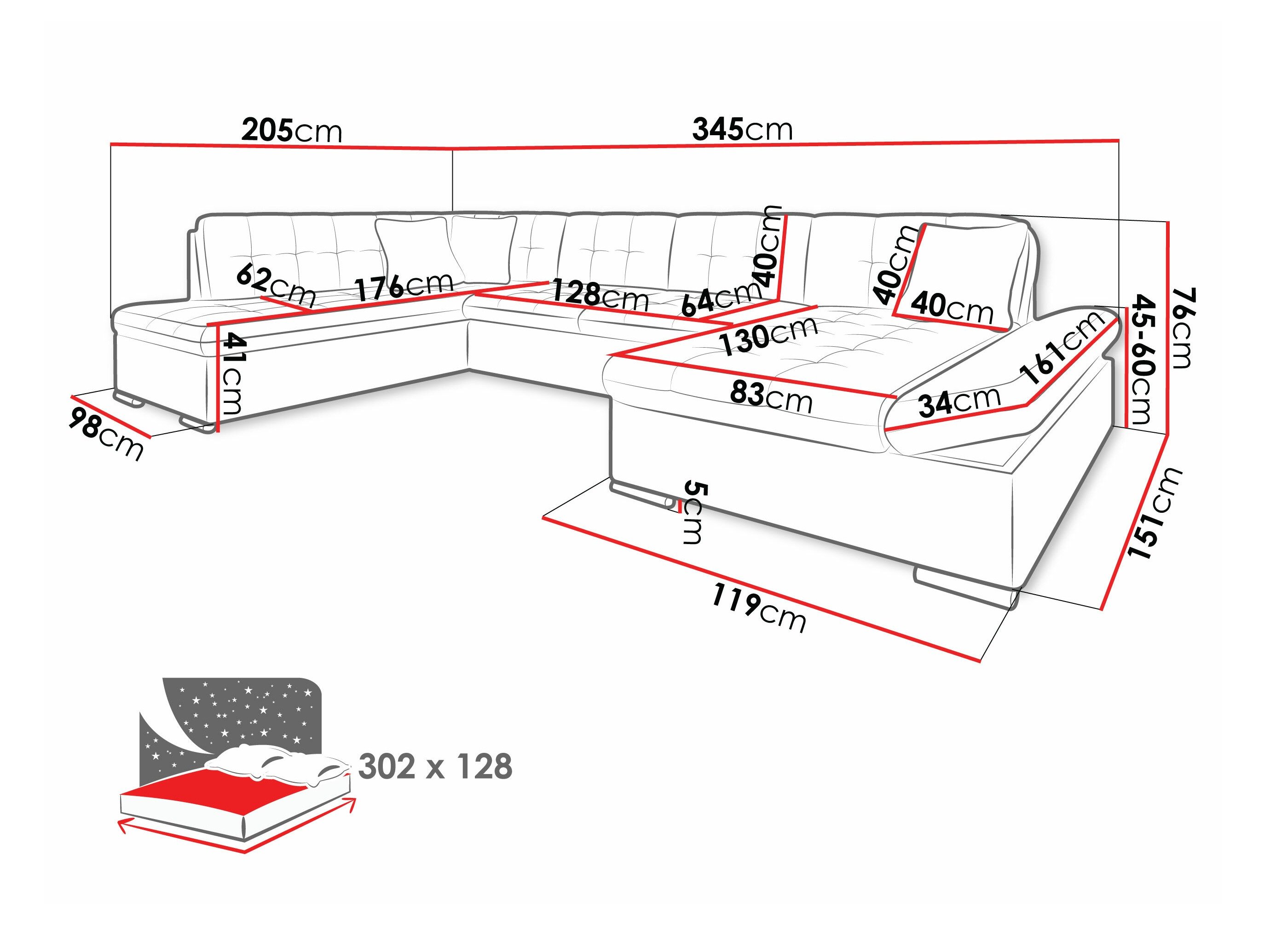 Canapé d'angle Comfivo Tilia I (Wave 09 + Wave 02)