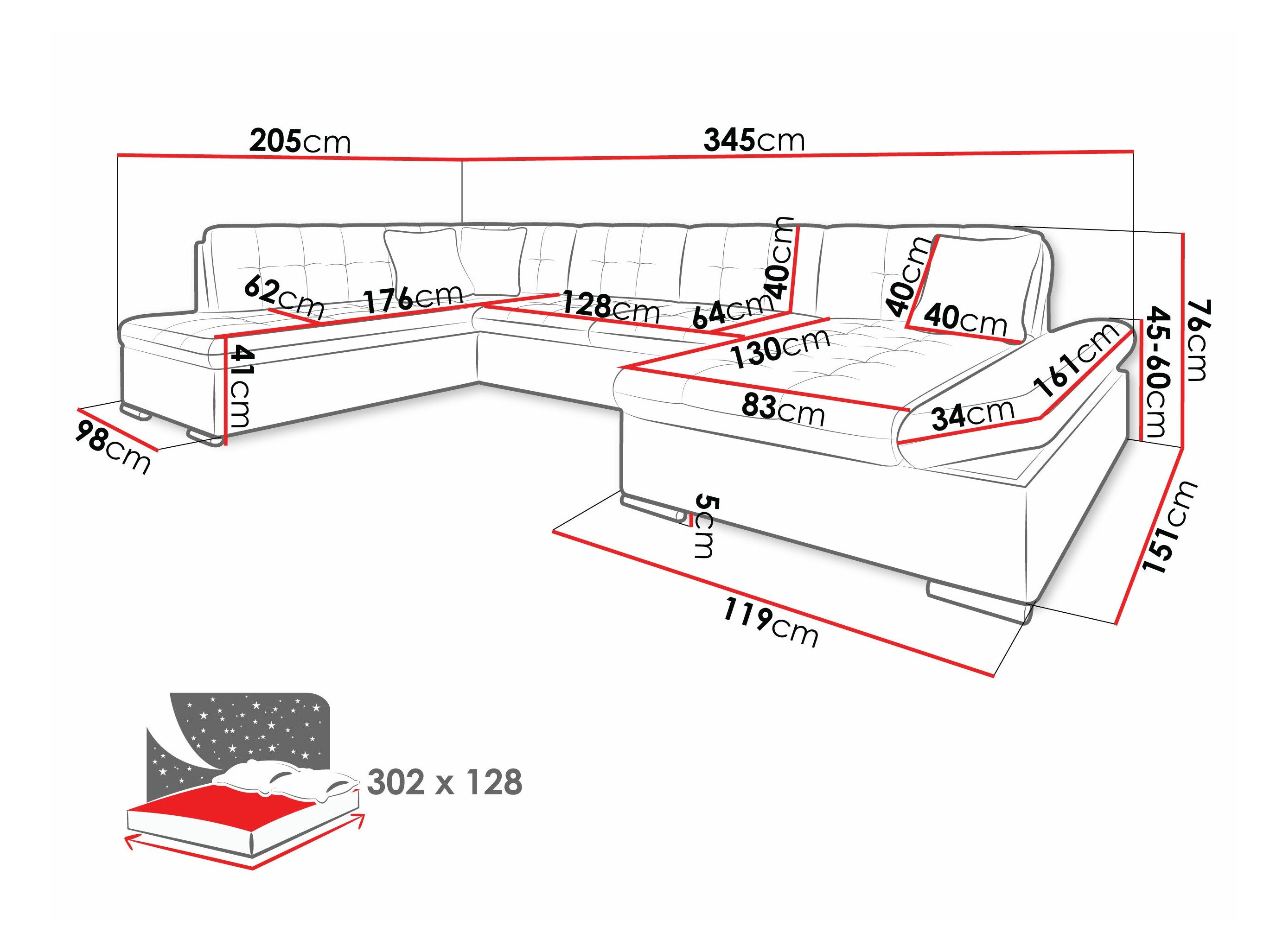 Canapé d'angle Comfivo Tilia I (Wave 09 + Wave 02)