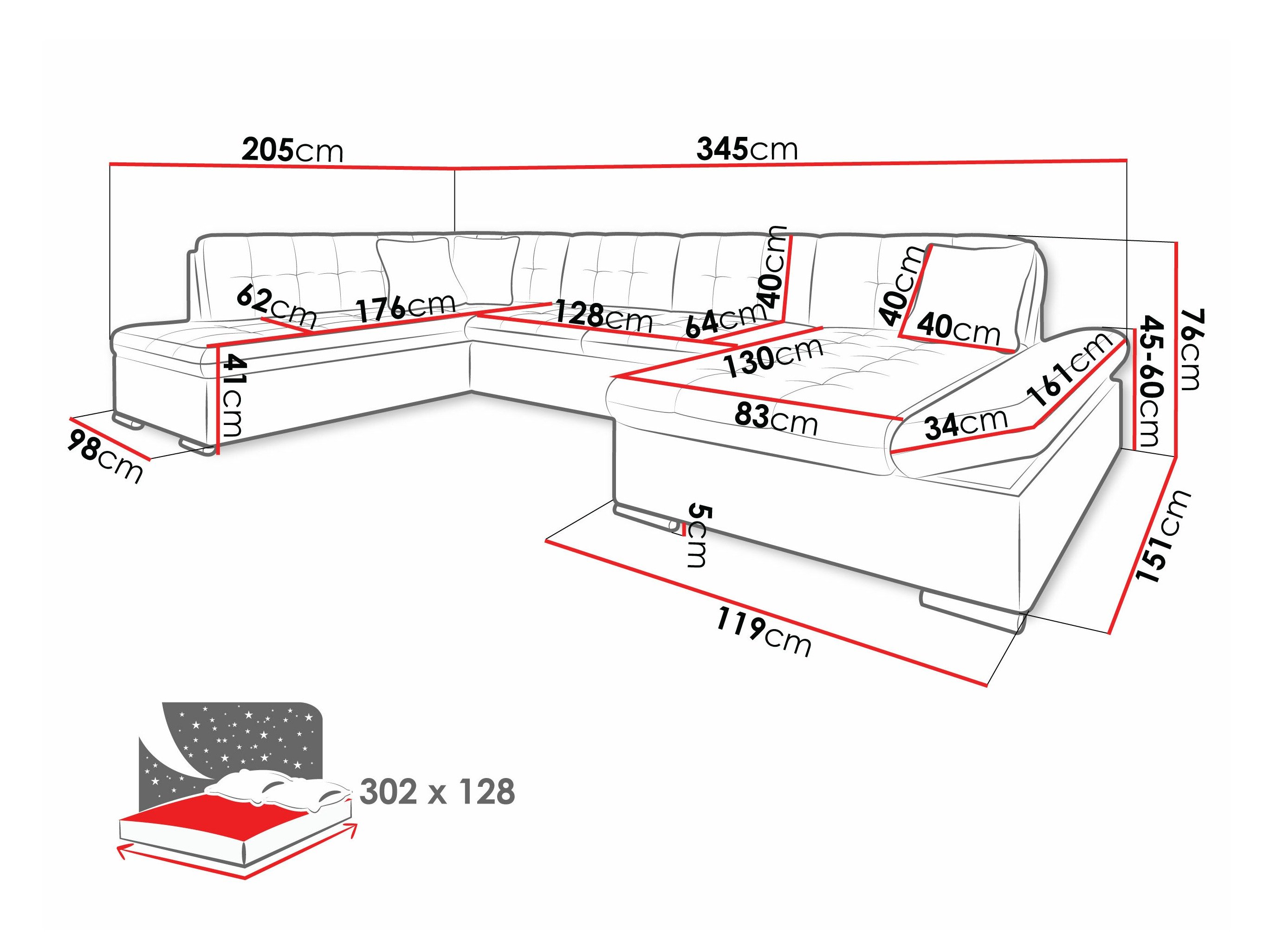 Canapé d'angle Comfivo Tilia II (Tracy 211.01)