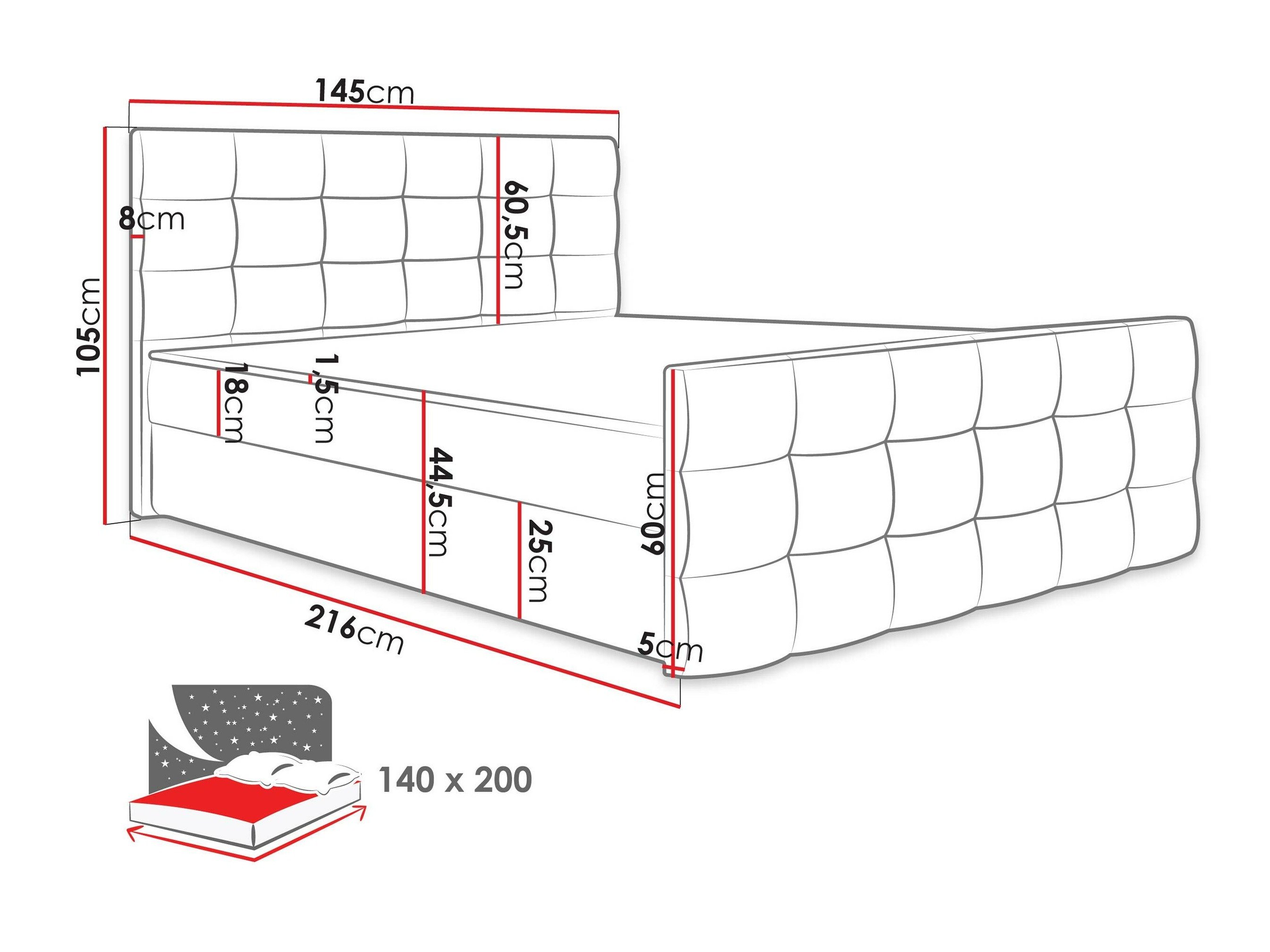 Lit boxspring Memphis 113 (Rico 23)