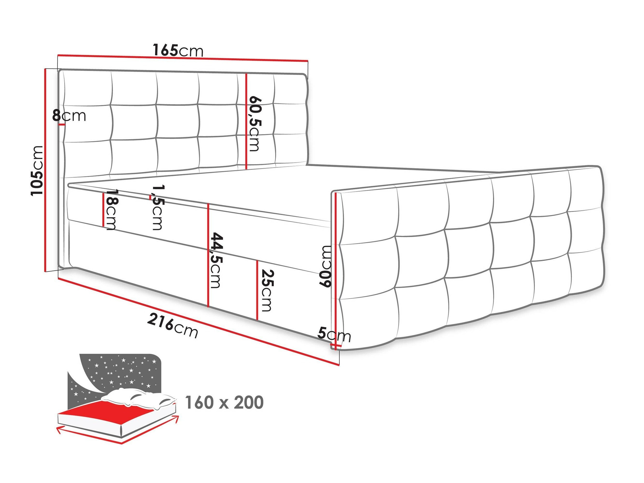 Lit boxspring Memphis 113 (Rico 23)