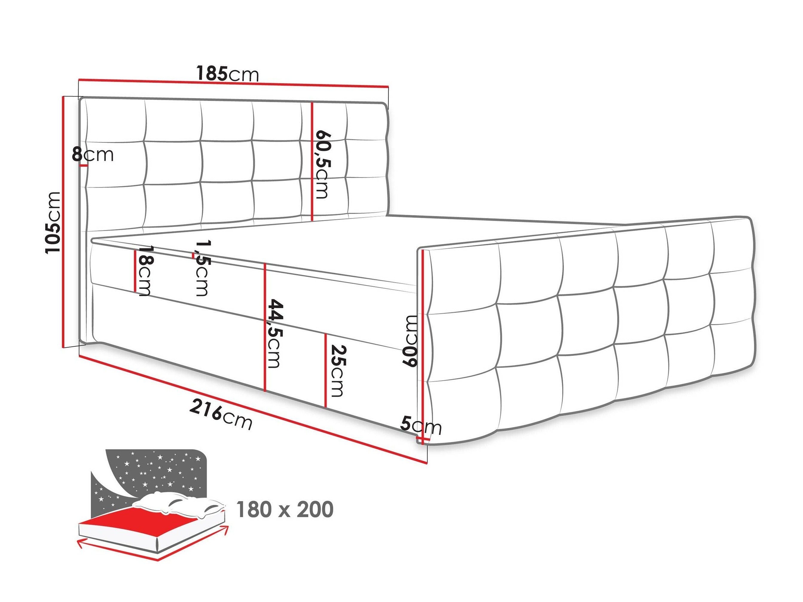 Lit boxspring Memphis 113 (Soft 001)