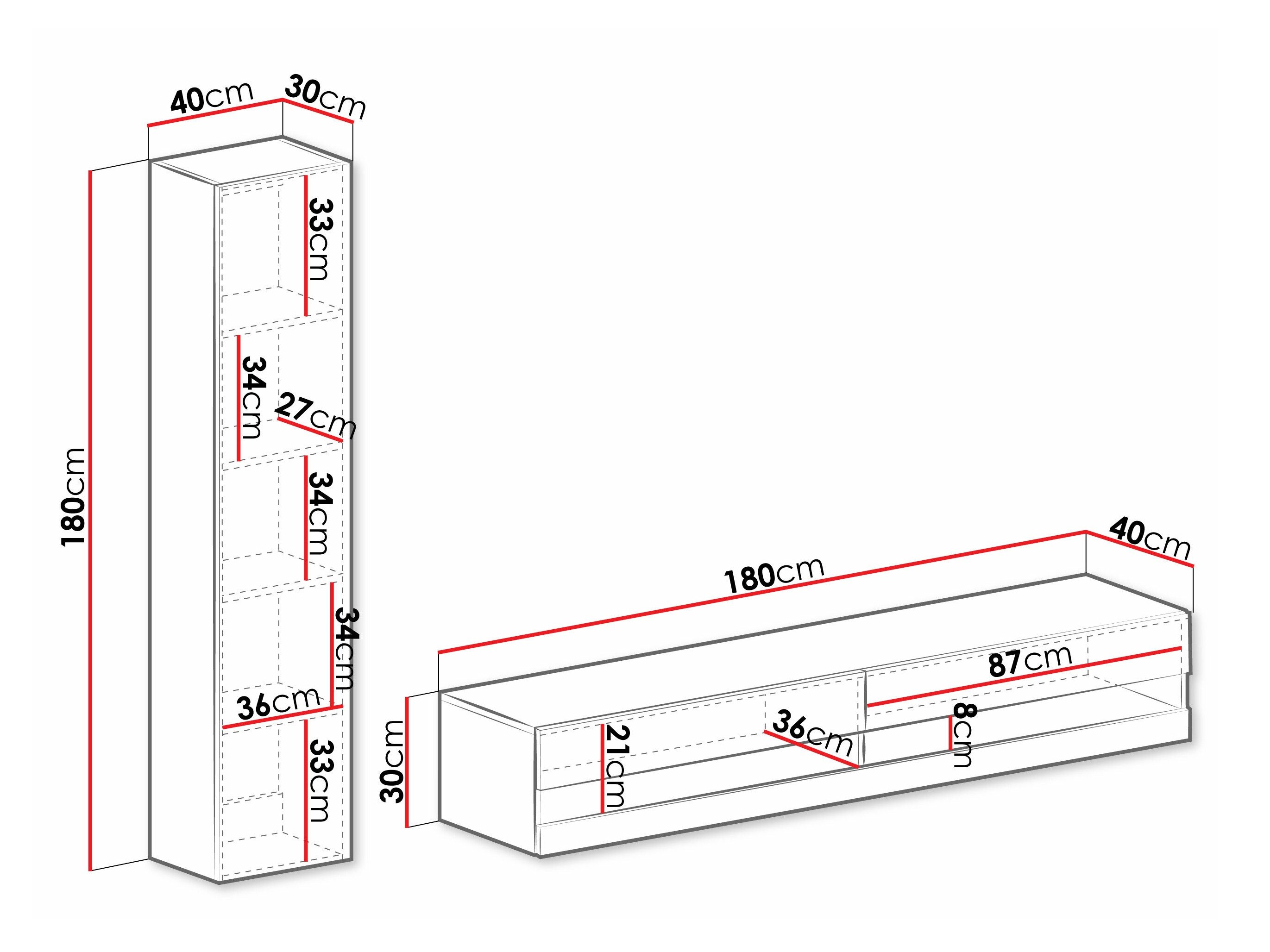 Ensemble de salon Venenou 114 (Noir + Noir brillant)