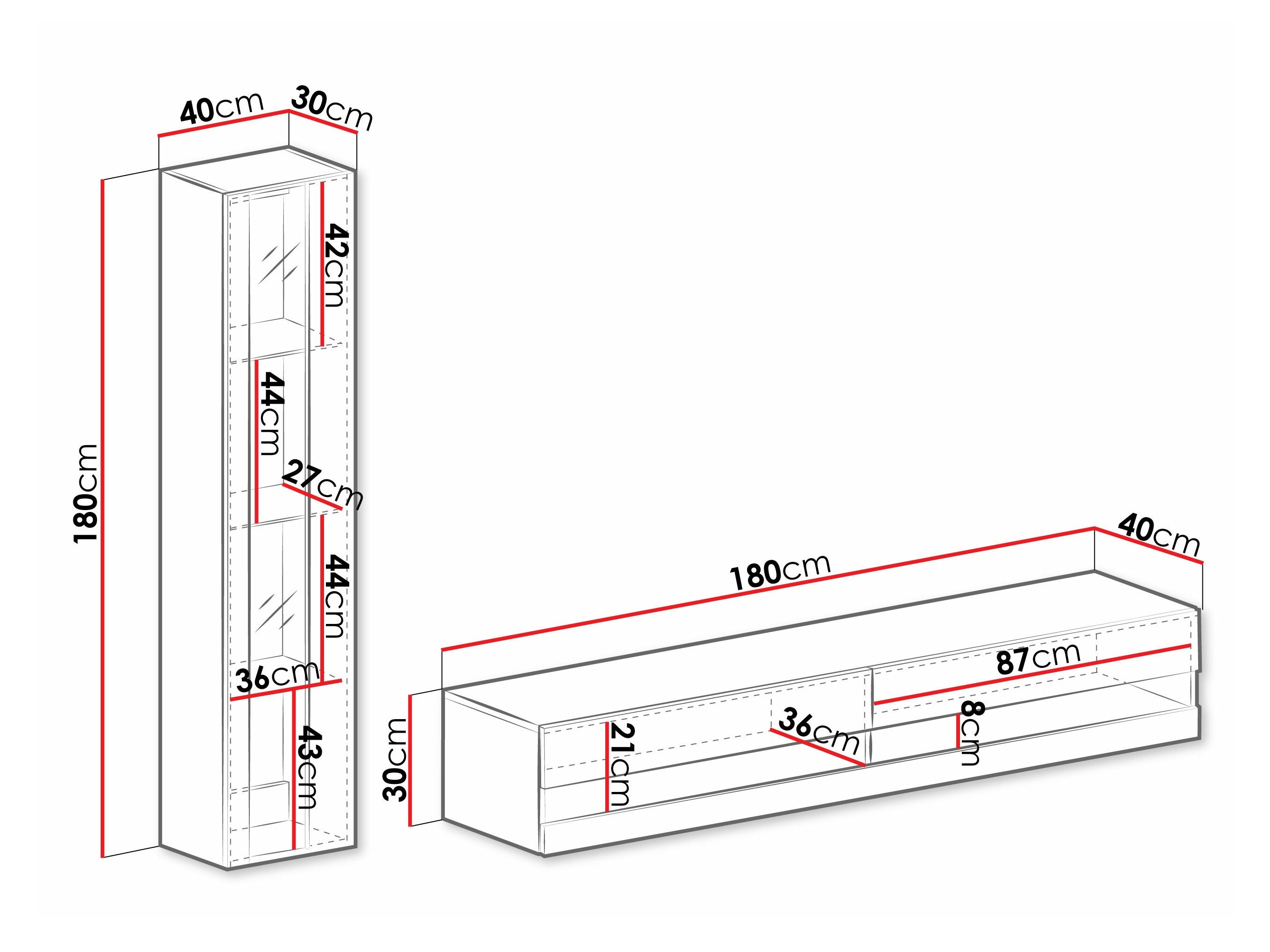Ensemble de salon Venenou 118 (Noir + Noir brillant)