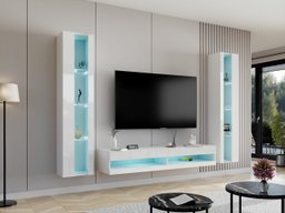 Ensemble de salon Vilrin V (Blanc + Blanc brillant)